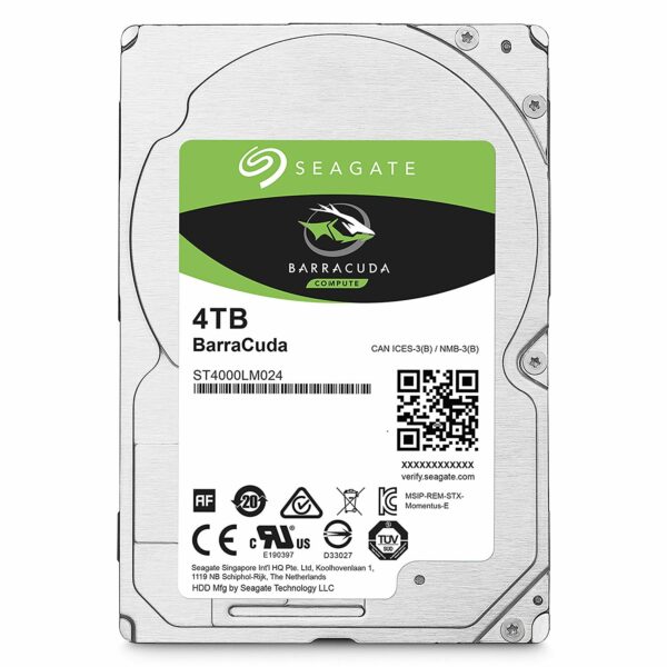 HDD notebook SEAGATE 4 TB, Barracuda, 5400 rpm, buffer 128 MB, 6 Gb/s, S-ATA 3, „ST4000LM024”