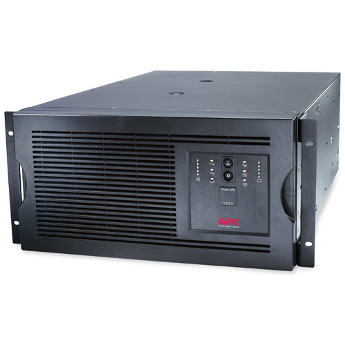 UPS APC, „Smart-UPS SUA”, Line Int. sin pura mgmt, tower, rack, 5000VA / 4000W, AVR, IEC x 10, 1 x baterie RBC55, display LCD, back-up 21 – 30 min., „SUA5000RMI5U”, SP prelungire garantie (WBEXTWAR1YR-SP-05/WBEXTWAR3YR-SP-05), (include TV 35lei)