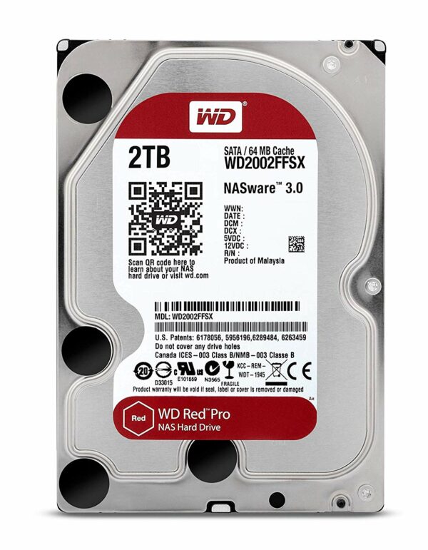 HDD WD 2 TB, Red Pro, 7.200 rpm, buffer 64 MB, pt. NAS, „WD2002FFSX”