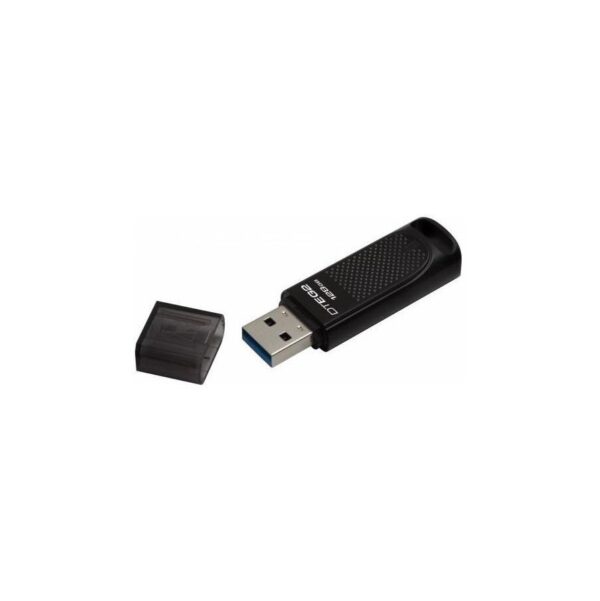 MEMORIE USB 3.1 KINGSTON 128 GB, cu capac, carcasa metalic, negru, „DTEG2/128GB” (timbru verde 0.03 lei)