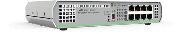 SWITCH ALLIED TELESIS, GS910/8, porturi Gigabit x 8, unmanaged, carcasa metalica, „AT-GS910/8-50” (timbru verde 2 lei)