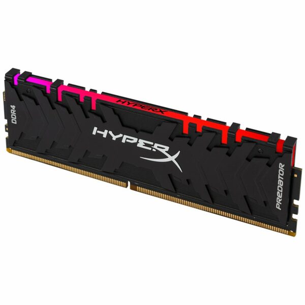 Memorie DDR Kingston – gaming DDR4 8 GB, frecventa 3200 MHz, 1 modul, radiator, iluminare RGB, „HX432C16PB3A/8”