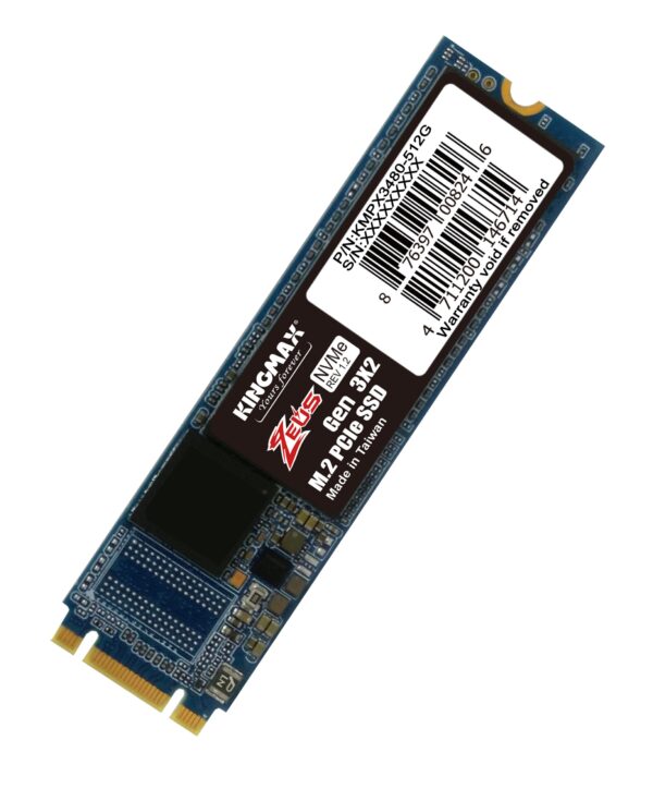 SSD KINGMAX, Gen3 x 4, Zeus PX3480, 512 GB, M.2, PCIe Gen3.0 x4, 3D TLC Nand, R/W: 3400/1950 MB/s, „KMPX3480-512G”