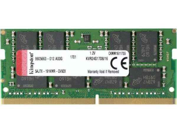 SODIMM Kingston, 16GB DDR4, 2400 MHz, „KVR24S17D8/16”