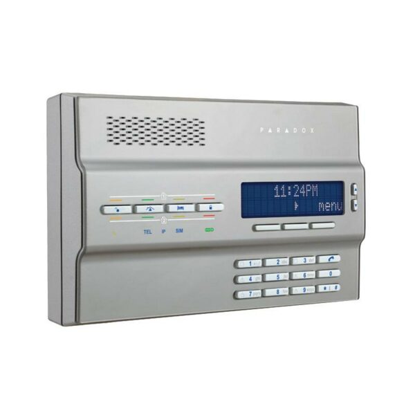 CENTRALA alarma PARADOX, panou control MG6250, 64-Zone cu GPRS/GSM, emitator/receptor incorporat 433/868 Mhz; StayD; 2 partitii pentru monitorizarea a 2 zone distincte de securitate, cu pana la 64 zone radio si 16 utilizatori, „MG6250+GPRS14”