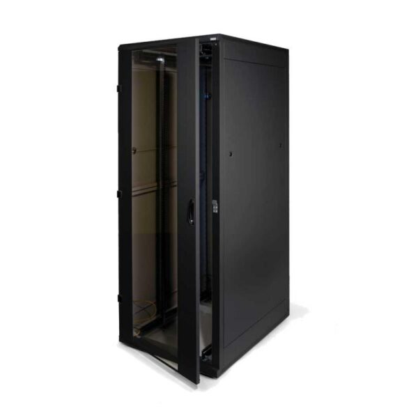 TRITON RACK de PODEA 19″ 42U 600x800mm usa fata sticla panouri laterale/spate detasabile sectiuni pentru ventilatie activa, sectiuni acces cabluri sus/jos/spate IP20 negru „RMA-42-A68-BAX-A1”