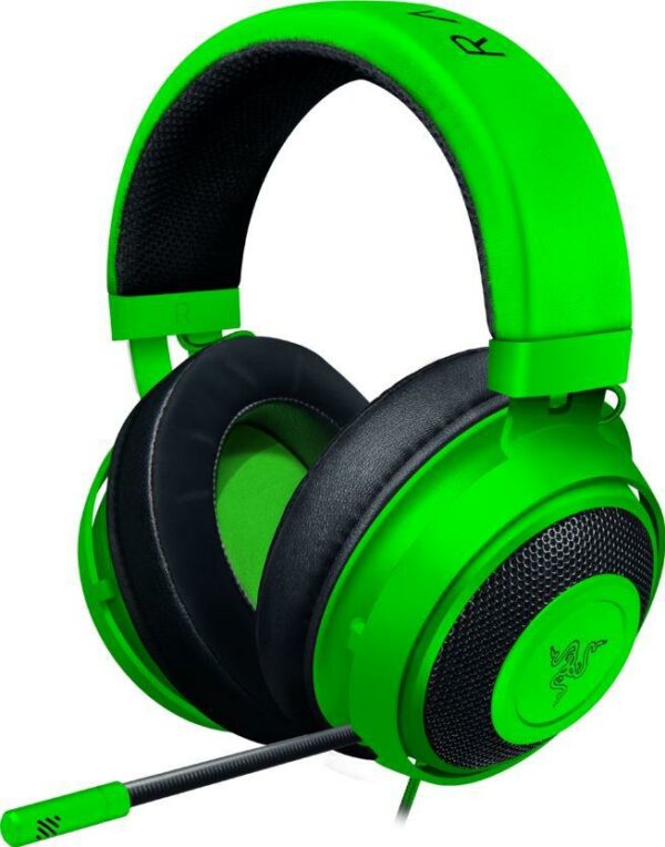 CASTI Razer, „Kraken”, cu fir, gaming, utilizare multimedia, smartphone, microfon pe brat, conectare prin Jack 3.5 mm, Jack 3.5 mm x 2, verde, „RZ04-02830200-R3M1”, (include TV 0.8lei)