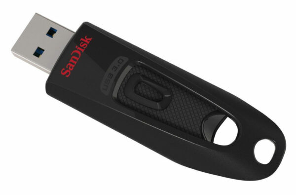 MEMORIE USB 3.0 SANDISK 16 GB, retractabila, carcasa plastic, negru, „SDCZ48-016G-U46” (timbru verde 0.03 lei)