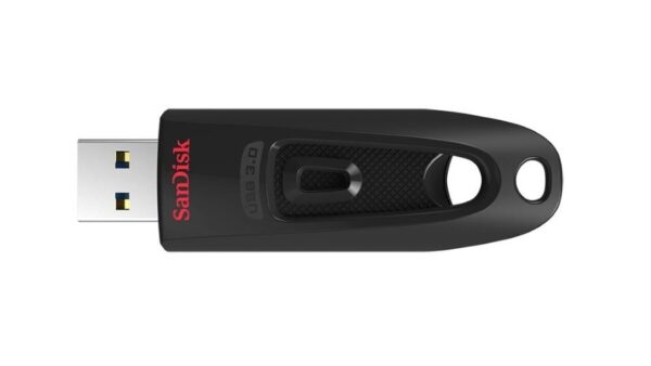 MEMORIE USB 3.0 SANDISK 32 GB, retractabila, carcasa plastic, negru, „SDCZ48-032G-U46” (timbru verde 0.03 lei)