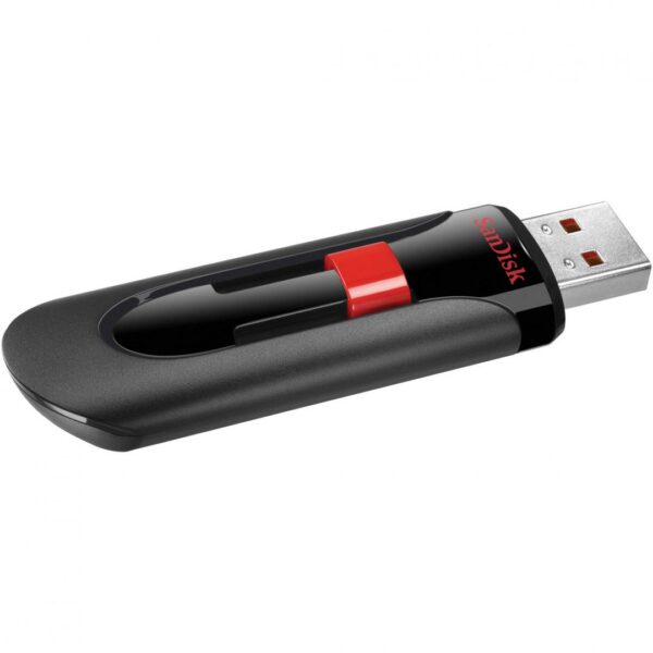 MEMORIE USB 2.0 SANDISK 32 GB, retractabila, carcasa plastic, negru, „SDCZ60-032G-B35” (timbru verde 0.03 lei)