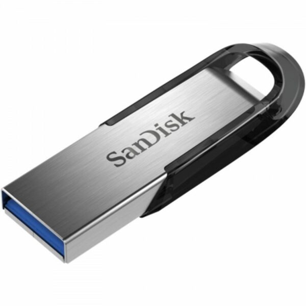 MEMORIE USB 3.0 SANDISK 64 GB, clasica, carcasa metalic, negru / argintiu, „SDCZ73-064G-G46” (timbru verde 0.03 lei)