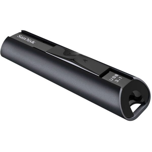 MEMORIE USB 3.1 SANDISK 128 GB, retractabila, carcasa aluminiu, negru, „SDCZ880-128G-G46” (timbru verde 0.03 lei)