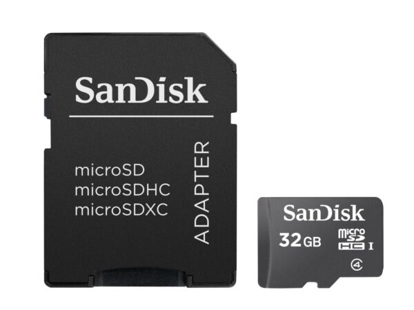 CARD MicroSD SANDISK, 32 GB, microSDHC, clasa 4, „SDSDQM-032G-B35A” (include TV 0.03 lei)