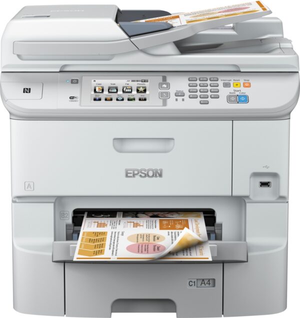 Multifunctional Inkjet Color Epson WF-6590DWF, A4, Functii: Impr.|Scan.|Cop.|Fax, Viteza de Printare Monocrom: 24 ppm, Viteza de printare color: 24 ppm, Conectivitate:USB|Retea|WiFi, Duplex:Da, ADF:ADF(incl.TV 30RON) „C11CD49301”