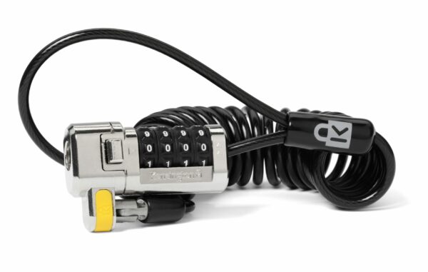 CABLU securitate KENSINGTON pt. notebook slot standard, cifru cu patru discuri, conectare one-click, 1.8m, cablu otel spiralat, 3.5mm, „ClickSafe” „K64698EU” (include TV 0.8lei)