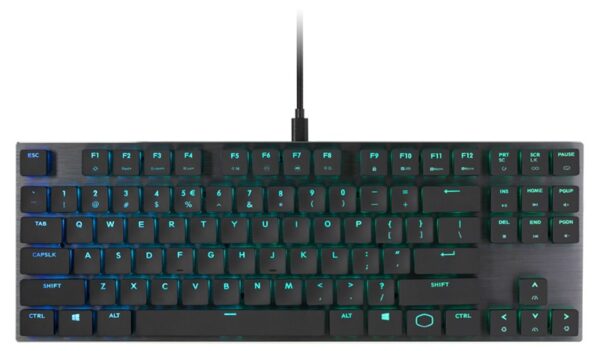 TASTATURA COOLER MASTER – gaming, „SK630”, cu fir, 87 taste, format TKL , mecanica, switch Cherry MX, USB, negru, „SK-630-GKLR1-US” (timbru verde 0.8 lei)