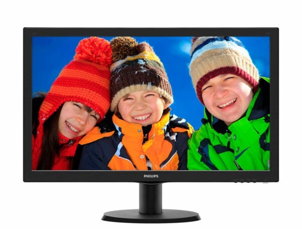 MONITOR PHILIPS 23.6″, home, office, TN, Full HD (1920 x 1080), Wide, 250 cd/mp, 5 ms, VGA, DVI, „243V5LSB/00” (timbru verde 7 lei)