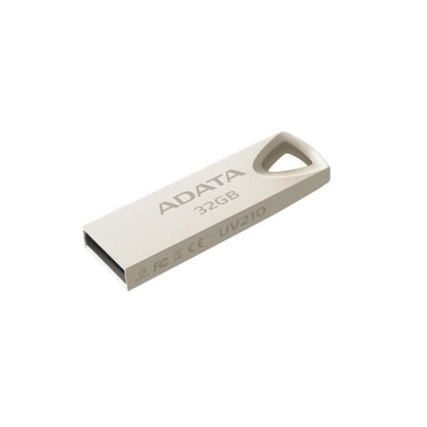 MEMORIE USB 2.0 ADATA 32 GB, clasica, carcasa aliaj zinc, argintiu, „AUV210-32G-RGD” (timbru verde 0.03 lei)