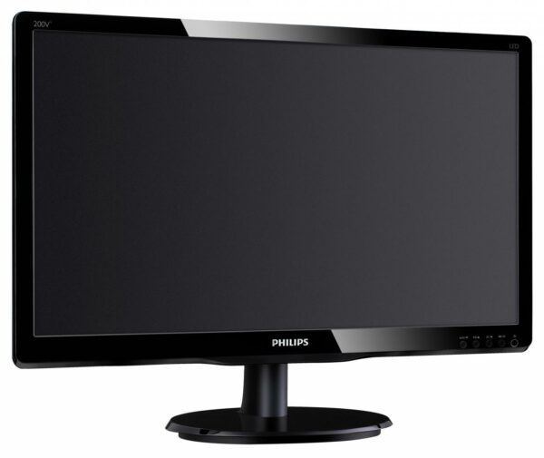 MONITOR PHILIPS 19.5″, home, office, TN, HD+ (1600 x 900), Wide, 200 cd/mp, 5 ms, VGA, DVI, „200V4LAB2/00” (timbru verde 7 lei)