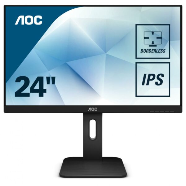 MONITOR AOC 23.8″, home, office, IPS, Full HD (1920 x 1080), Wide, 250 cd/mp, 5 ms, VGA, DVI, HDMI, DisplayPort, „24P1” (timbru verde 7 lei)