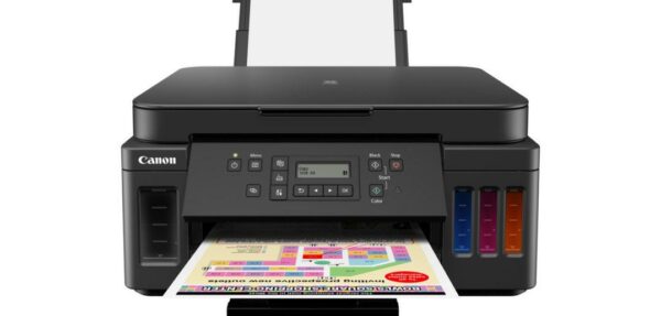 Multifunctional inkjet color CISS Canon Pixma G6040, dimensiune A4 , duplex, viteza 13 ppm alb-negru, 6.8 ppm color, rezolutie 4800×1200 dpi, alimentare hartie 250+100 coli, Scannet CIS, rezolutie scanare:1200×2400 „3113C009AA” (timbru verde 11 lei)