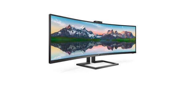 MONITOR PHILIPS 48.8″, home, office, VA, 5K UHD (5120 x 1440), Ultra Wide, curbat, 450 cd/mp, 5 ms, HDMI x 2, DisplayPort, „499P9H/00” (timbru verde 7 lei)