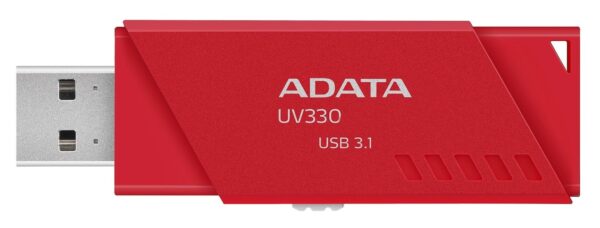MEMORIE USB 3.2 ADATA 16 GB, retractabila, carcasa plastic, rosu, „AUV330-16G-RRD” (timbru verde 0.03 lei)