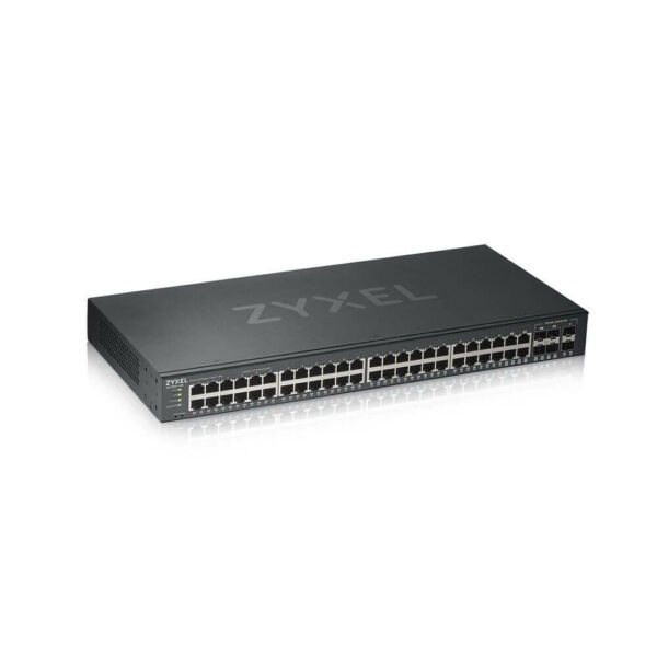 SWITCH ZYXEL, GS1920-48v2, porturi Gigabit x 48, SFP x 4, managed, rackabil, carcasa metalica, „GS1920-48V2-EU0101” (timbru verde 2 lei)