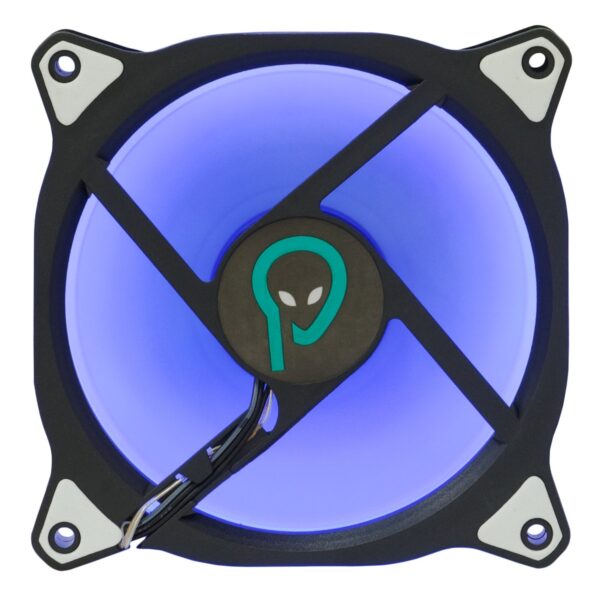 VENTILATOR SPACER PC 120x120x26 mm, BLUE ring of light, Fluid Bearing, 53CFM, conector 3-pin „SP-CF12-BL”