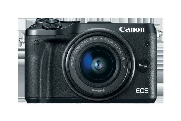 Camera foto CANON EOS M6 EF-M 15-45mm, 24.2Mpx, obiectiv EF-M 15- 45mm f / 3.5-6.3 IS STM, stabilizator imagine, autofocus cu 49 puncte de focalizare, ISO 100-25600, video FullHD, HDMI, WI- FI, negru „AJ1724C012AA” (include TV 1.20lei)