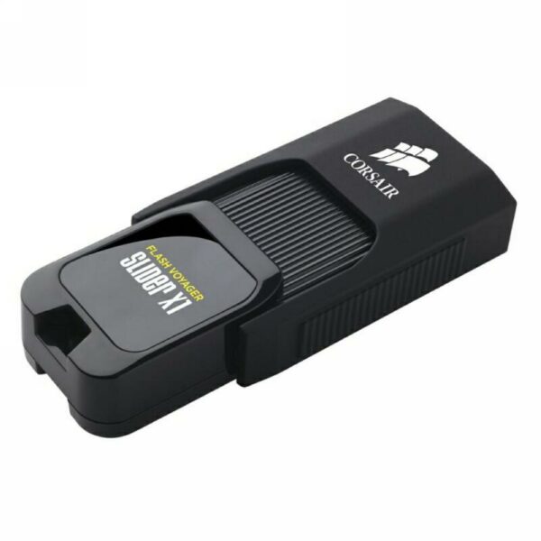 MEMORIE USB 3.0 CORSAIR 128 GB, retractabila, carcasa plastic, negru, „CMFSL3X1-128GB” (timbru verde 0.03 lei)