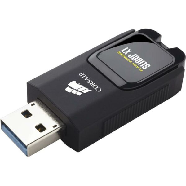 MEMORIE USB 3.0 CORSAIR 32 GB, retractabila, carcasa plastic, negru, „CMFSL3X1-32GB” (timbru verde 0.03 lei)