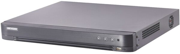 DVR HIKVISION, 4 canale, Rackabil, capacitate max 10 TB de fiecare HDD, porturi HDMI | VGA | RCA | Retea RJ45 | USB 2.0, „DS-7204HUHI-K1/P” (include TV 1.75lei)