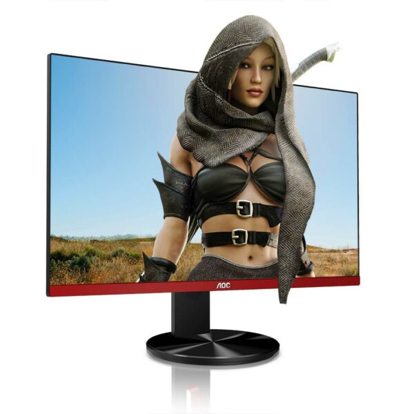 MONITOR AOC 24.5″ gaming, TN, Full HD (1920 x 1080), Wide, 400 cd/mp, 1 ms, VGA, HDMI x 2, DisplayPort, „G2590FX” (timbru verde 7 lei)