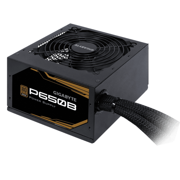 SURSA GIGABYTE P650B, 650 W, ATX 12V V2.31, fan 120 mm x 1, 80 Plus Bronze, „GP-P650B” (timbru verde 2 lei)