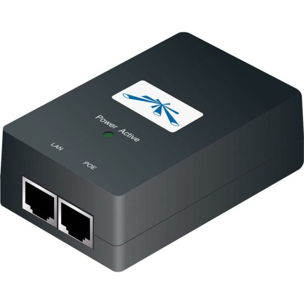 INJECTOR PoE UBIQUITI, port Gigabit x 2, unmanaged, nerackabil, carcasa metalica, „POE-48-24W-G” (timbru verde 2 lei)