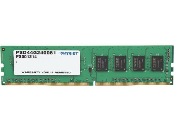 Memorie DDR Patriot DDR4 4 GB, frecventa 2400 MHz, 1 modul, „PSD44G240081”