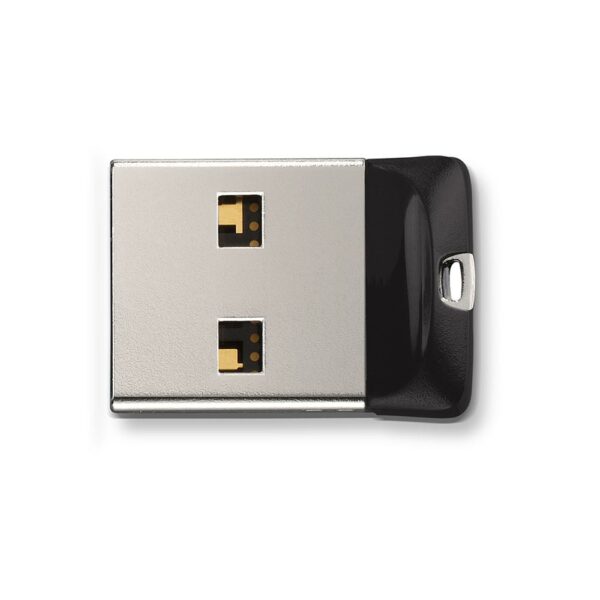 MEMORIE USB 2.0 SANDISK 16 GB, profil mic, carcasa metalic & plastic, negru / argintiu, „SDCZ33-016G-G35” (timbru verde 0.03 lei)