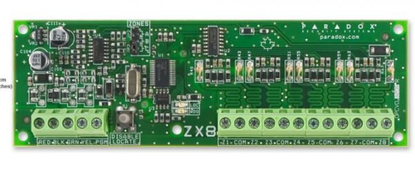 MODUL extensie Paradox, 8 zone cablate + 1xPGM „ZX8” (include TV 0.18lei)