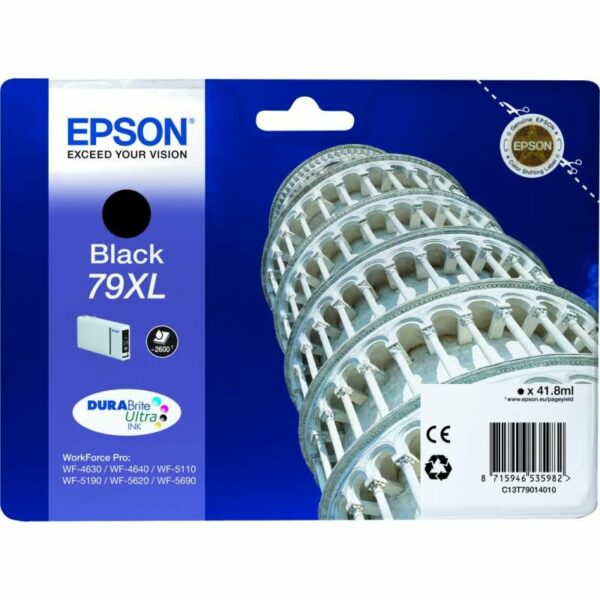 Cartus Cerneala Original Epson black, T790140, pentru Workforce Pro WP-5110|51490|5620|5690, , (timbru verde 0.15 lei), „C13T79014010”