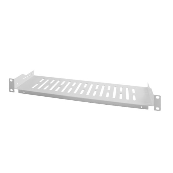 RAFT FIX LOGILINK 1U pentru rack 19″, adancime 152mm, sarcina maxima 5Kg, vopsea antistatic, otel 1.5mm, grey, „SF1C25G”