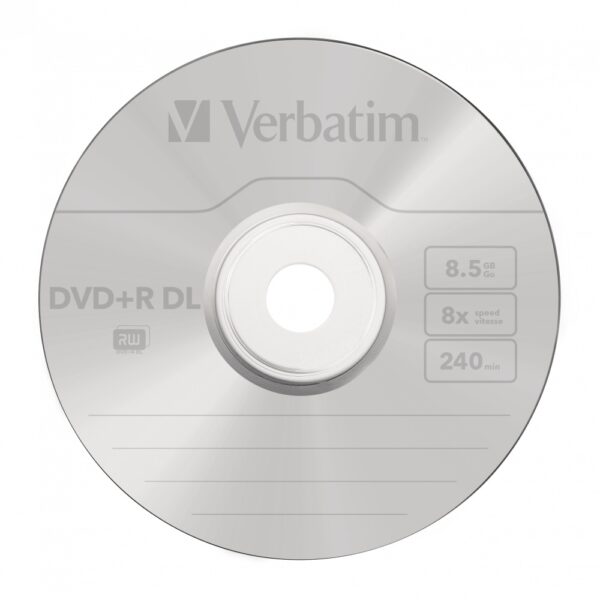 DVD+R VERBATIMxxxx 8.5GB, 240min, viteza 8x,xxxx1 buc, Double Layer, Jewel Case, „Matt Silver” „43540”