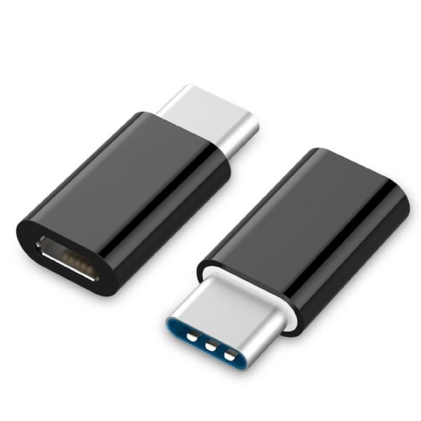 ADAPTOR GEMBIRD, pt. smartphone, USB 2.0, USB Type-C (T) la Micro-USB (M), negru, „A-USB2-CMmF-01” (timbru verde 0.08 lei)