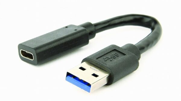 ADAPTOR GEMBIRD, USB 3.1 (T) la USB 3.0 Type-C (M), negru, „A-USB3-AMCF-01” (timbru verde 0.08 lei)