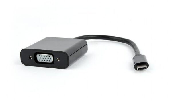 CABLU video GEMBIRD, adaptor USB 3.1 Type-C (T) la VGA (M), 15cm, rezolutie maxima Full HD (1920 x 1080) la 60Hz, negru, „AB-CM-VGAF-01” (timbru verde 0.08 lei)