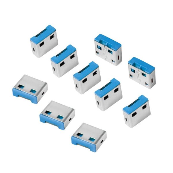 PORT Blocker LOGILINK, USB-A, 10 buc. nu contine cheie, „incuietori de USB” „AU0046”