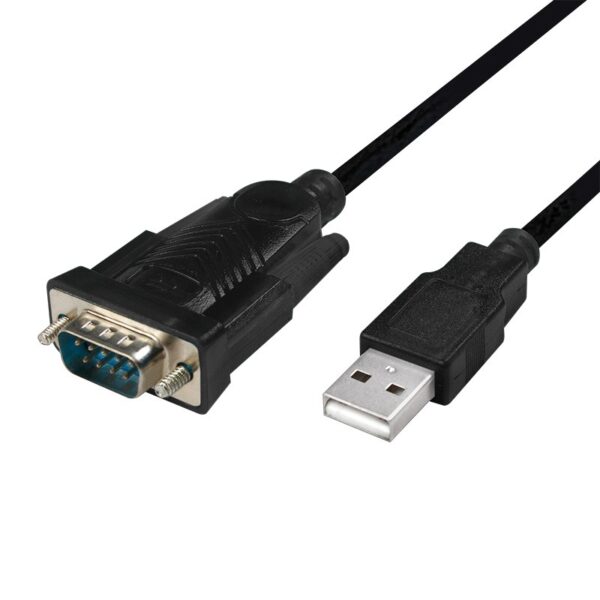 CABLU USB LOGILINK adaptor, USB 2.0 (T) la Serial DB9M (9-pin)(RS232)(T), 1.5m, negru, „AU0048” (timbru verde 0.08 lei)