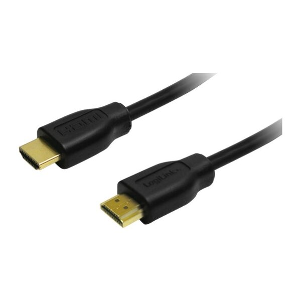 CABLU video LOGILINK, HDMI (T) la HDMI (T), 1m, conectori auriti, rezolutie maxima 4K UHD (3840 x 2160) la 30 Hz, negru, „CH0035” (timbru verde 0.18 lei)