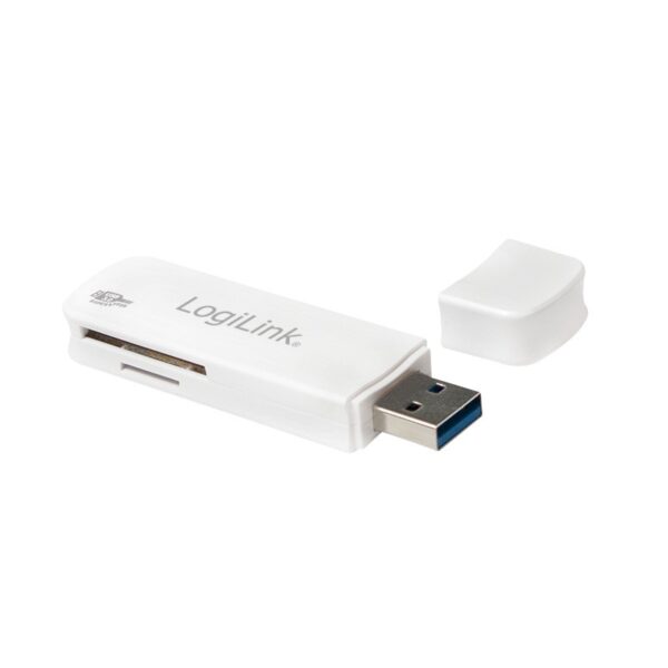 CARD READER extern LOGILINK, interfata USB 3.0, citeste/scrie: SD, micro SD; plastic, alb „CR0034A” (timbru verde 0.03 lei)