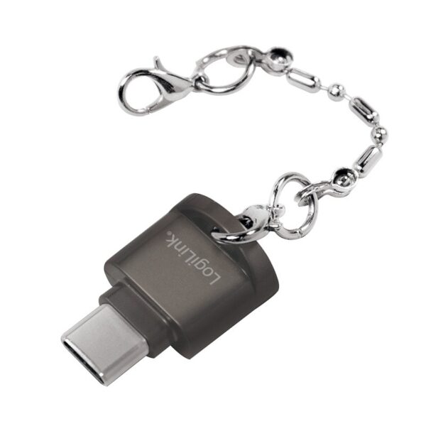 CARD READER extern LOGILINK, interfata USB Type C, citeste/scrie: micro SD; plastic, negru, „CR0039” (timbru verde 0.03 lei)
